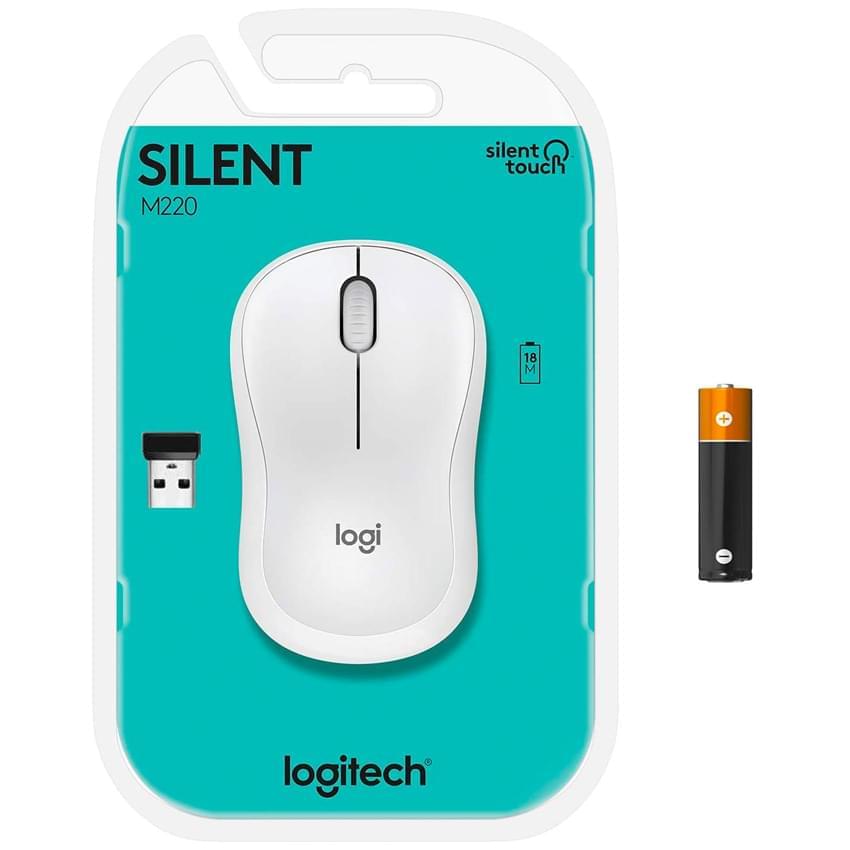 Mouse Logitech Silent M220 Inalambrico Blanco